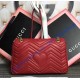 Gucci Medium GG Marmont Matelasse Shoulder Bag Red