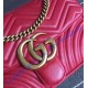 Gucci Medium GG Marmont Matelasse Shoulder Bag Red