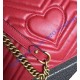 Gucci Medium GG Marmont Matelasse Shoulder Bag Red