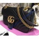 Gucci Small GG Marmont Matelasse Shoulder Bag Black