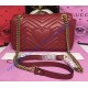 Gucci Small GG Marmont Matelasse Shoulder Bag Red