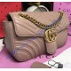 Gucci Small GG Marmont Matelasse Shoulder Bag Tan