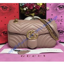 Gucci Small GG Marmont Matelasse Shoulder Bag Tan