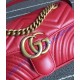 Gucci Mini GG Marmont Matelasse Shoulder Bag Red