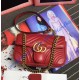 Gucci Mini GG Marmont Matelasse Shoulder Bag Red