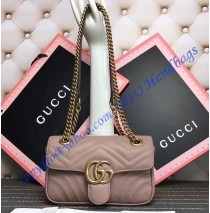 Gucci Mini GG Marmont Matelasse Shoulder Bag Tan