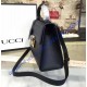 Gucci Padlock Black Signature Leather Top Handle Bag