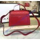 Gucci Padlock Red Signature Leather Top Handle Bag