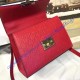 Gucci Padlock Red Signature Leather Top Handle Bag