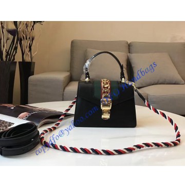 Gucci Sylvie Black Leather Mini Bag