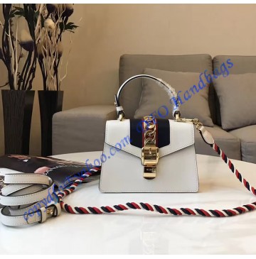 Gucci Sylvie White Leather Mini Bag