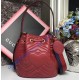 Gucci GG Marmont Quilted Leather Bucket Bag Red