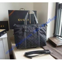 Gucci Black Nylon Guccissima Light Medium Tote