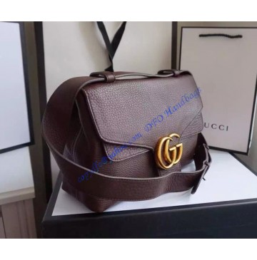 Gucci GG Marmont Leather Shoulder Bag GU401173-brown