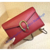 Dionysus Red Leather Mini Chain Bag