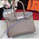 Hermes Birkin Bag 35cm in Gris Tourterelle Togo leather Golden Hardware