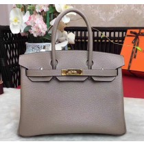 Hermes Birkin 35cm in Gris Tourterelle Togo leather Golden Hardware