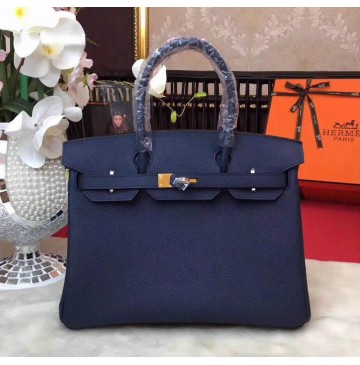 Hermes Birkin Bag 35cm in Comalt Togo Leather Golden Hardware