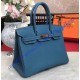 Hermes Birkin Bag 35cm in Blue Jean Togo leather Palladium Hardware