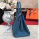 Hermes Birkin Bag 35cm in Blue Jean Togo leather Palladium Hardware