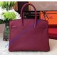 Hermes Birkin Bag 35cm in Bordeaux Togo leather Palladium Hardware