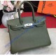 Hermes Birkin Bag 35cm in Vert Bronze Togo leather Palladium Hardware