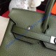 Hermes Birkin Bag 35cm in Vert Bronze Togo leather Palladium Hardware