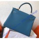 Hermes Kelly 32cm in Blue Jean Togo Leather Golden Hardware