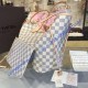 Louis Vuitton Damier Azur Neverfull MM with Pink Lining N41605