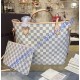 Louis Vuitton Damier Azur Neverfull MM with Pink Lining N41605