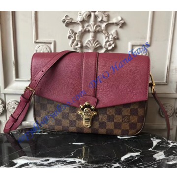 Louis Vuitton Damier Ebene Clapton Rose Red N42442