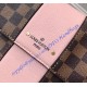 Louis Vuitton Damier Ebene Bond Street with pink leather