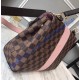 Louis Vuitton Damier Ebene Bond Street with pink leather