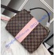 Louis Vuitton Damier Ebene Bond Street with pink leather