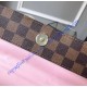 Louis Vuitton Damier Ebene Bond Street with pink leather