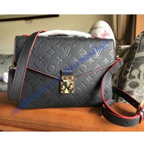 Louis Vuitton Monogram Empreinte Pochette Metis Blue Black