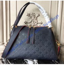 Louis Vuitton Monogram Empreinte Leather Ponthieu PM Navy Blue