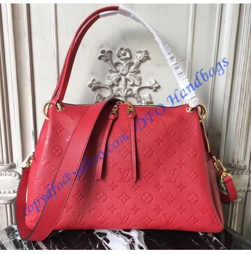 Louis Vuitton Monogram Empreinte Leather Ponthieu PM Red