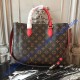 Louis Vuitton Monogram Canvas Flower Tote Coquelicot M43553