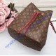 Louis Vuitton Monogram Canvas Neonoe Red