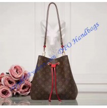 Louis Vuitton Monogram Canvas Neonoe Red