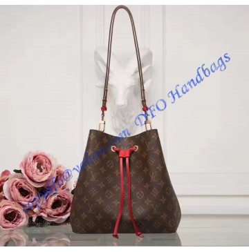 Louis Vuitton Monogram Canvas Neonoe Red