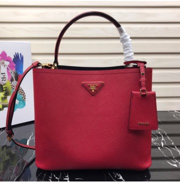 Prada Double Saffiano leather bag Red