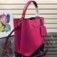 Prada Double Saffiano leather bag Rose Red