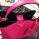 Prada Double Saffiano leather bag Rose Red