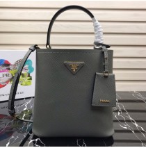 Prada North South Double Bag Gray