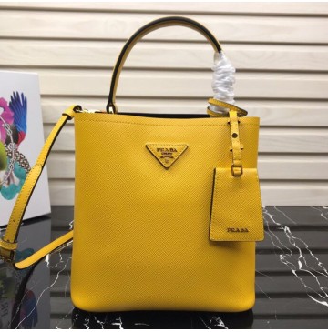 Prada North South Double Bag Yellow