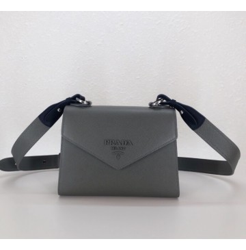 Prada Monochrome Saffiano leather bag Gray