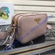 Prada Calf leather shoulder bag Light Pink