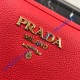 Prada Calf leather shoulder bag Red